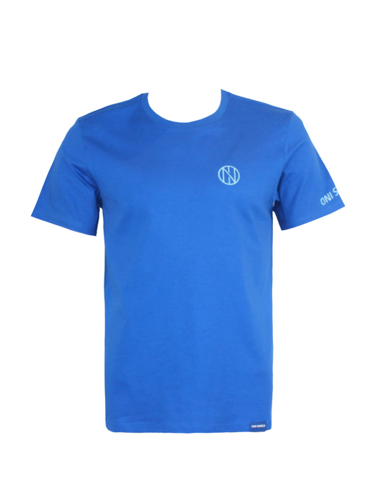 Plain reflective royal blue logo